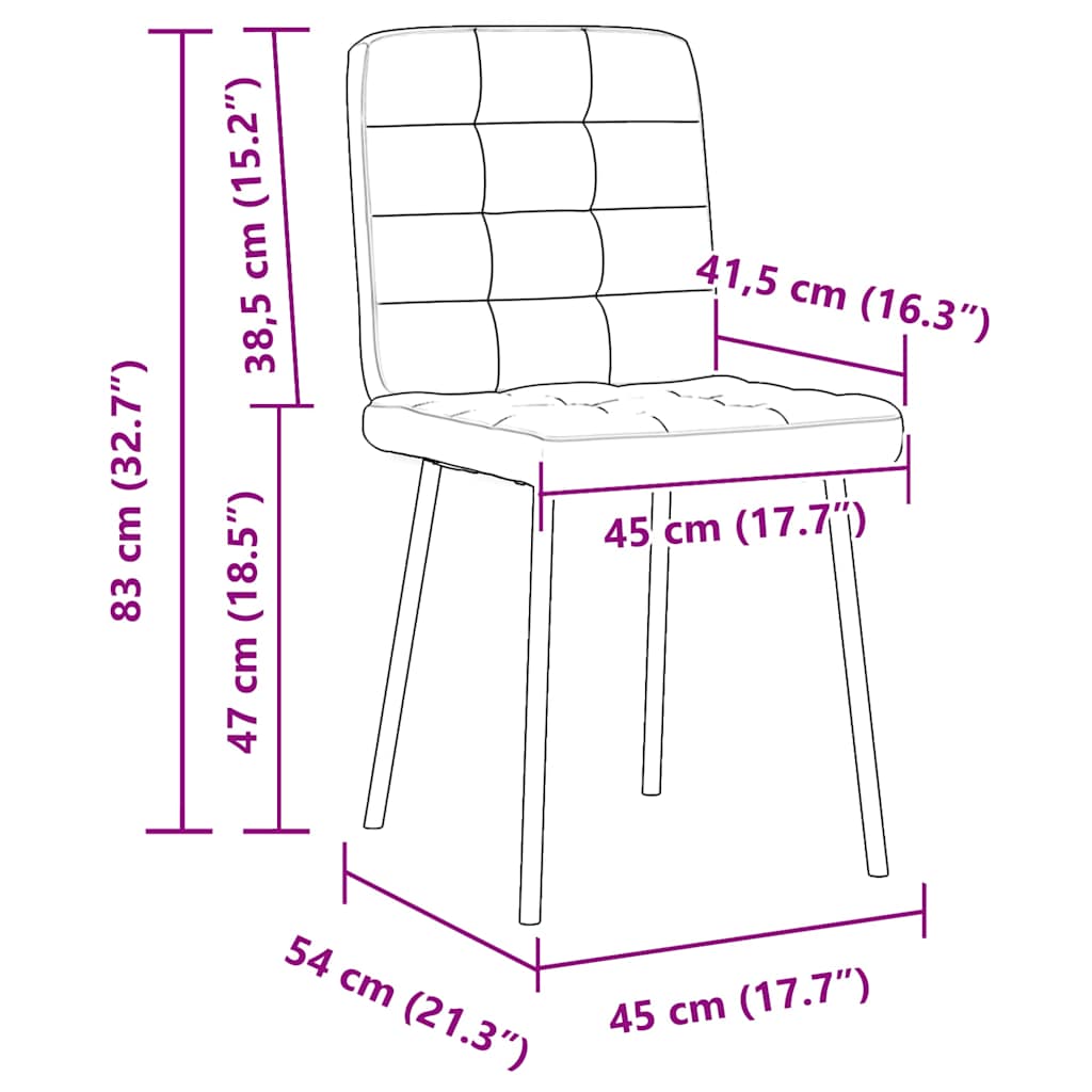 Esszimmerstühle 2 Stk. Dunkelgrau Samt