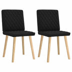 Esszimmerstühle 2 Stk. Schwarz Stoff