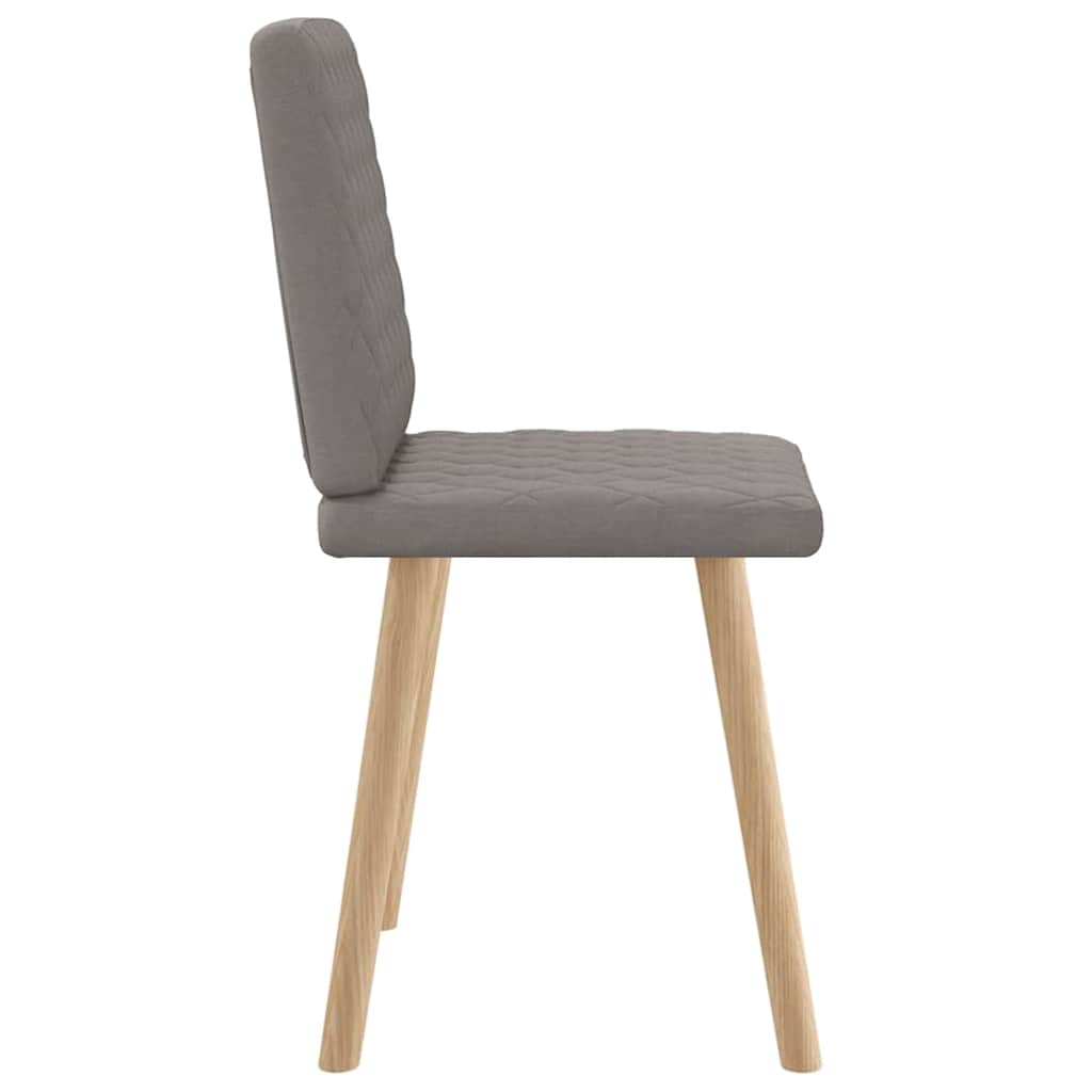 Esszimmerstühle 2 Stk. Taupe Stoff