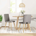 Esszimmerstühle 2 Stk. Taupe Stoff