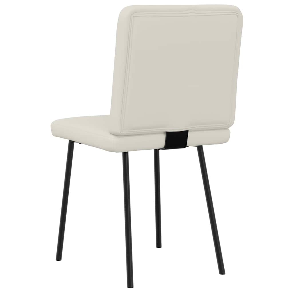 Esszimmerstühle 2 Stk. Creme Samt