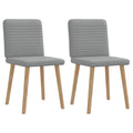 Esszimmerstühle 2 Stk. Hellgrau Stoff
