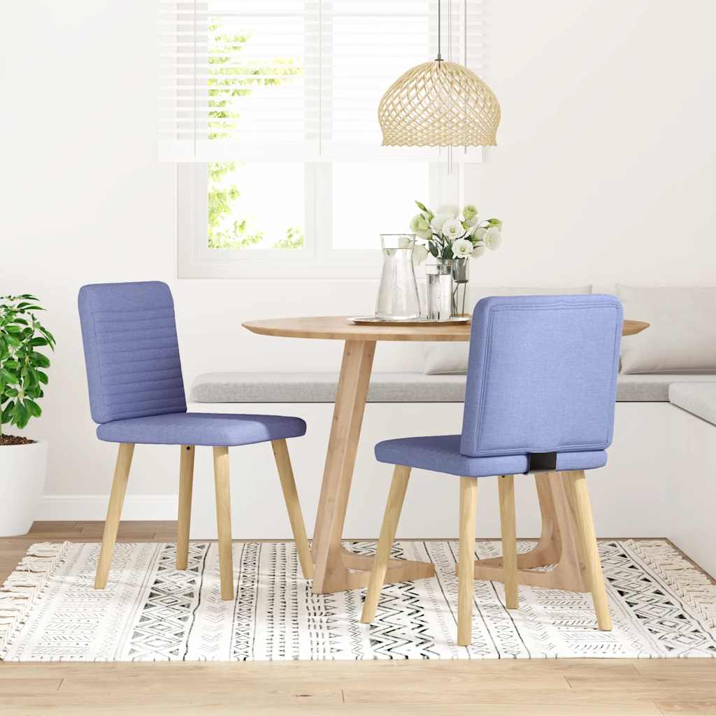 Esszimmerstühle 2 Stk. Jeansblau Stoff