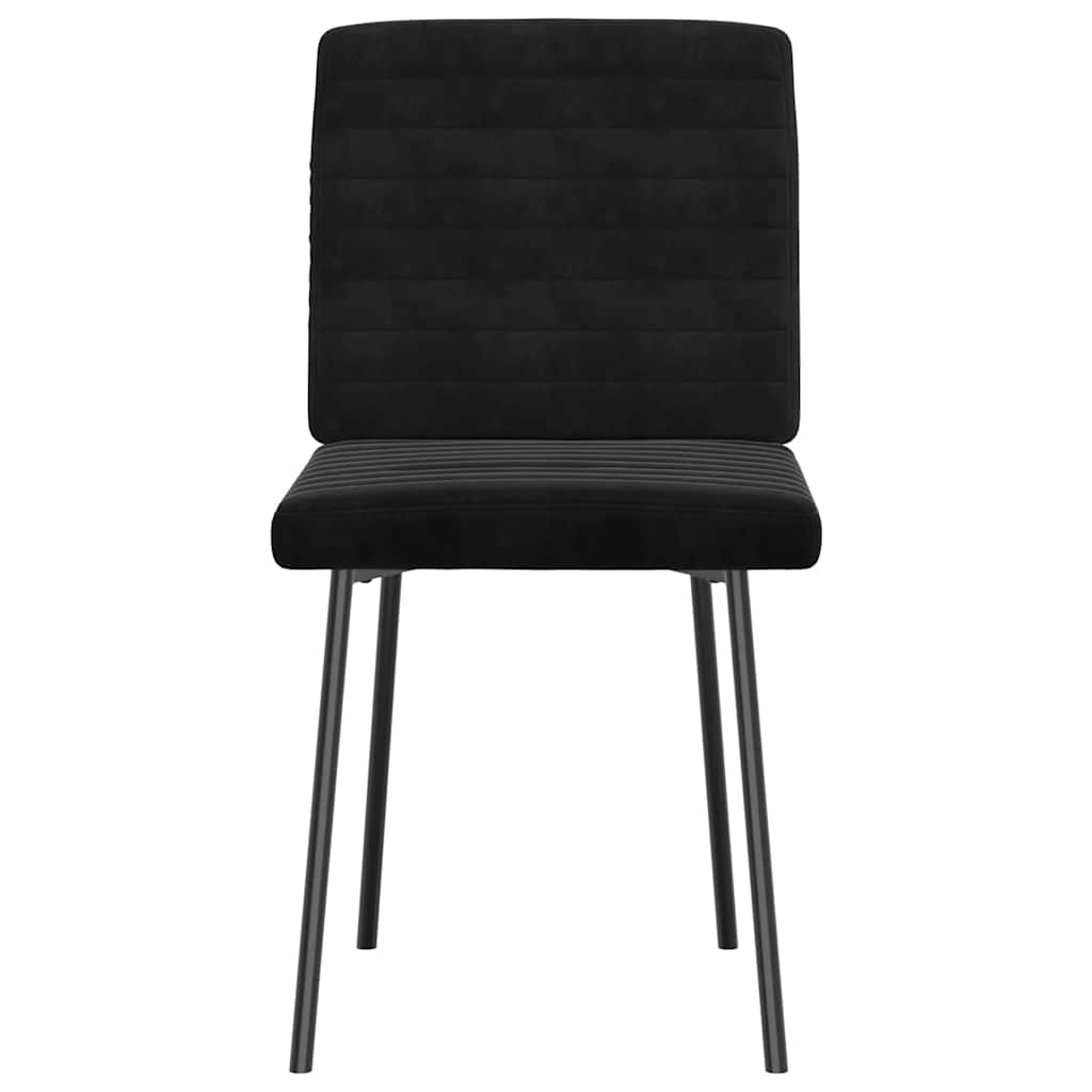 Esszimmerstühle 2 Stk. Schwarz Samt