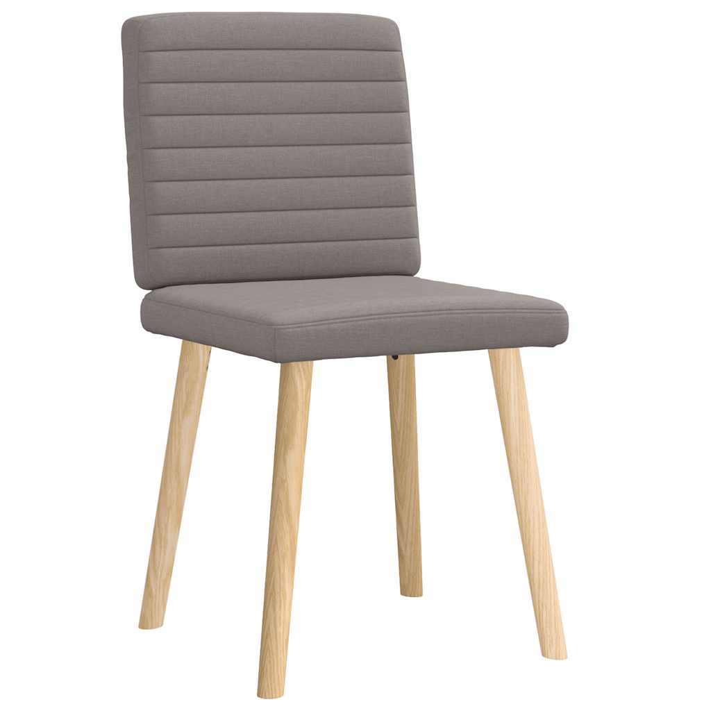 Esszimmerstühle 2 Stk. Taupe Stoff