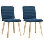 Esszimmerstühle 2 Stk. Blau Stoff
