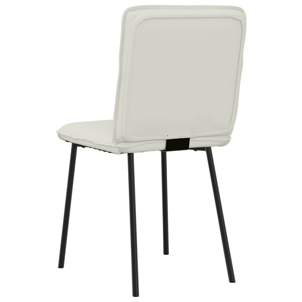 Esszimmerstühle 2 Stk. Creme Samt
