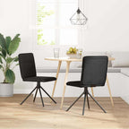 Esszimmerstühle 2 Stk. Schwarz Stoff
