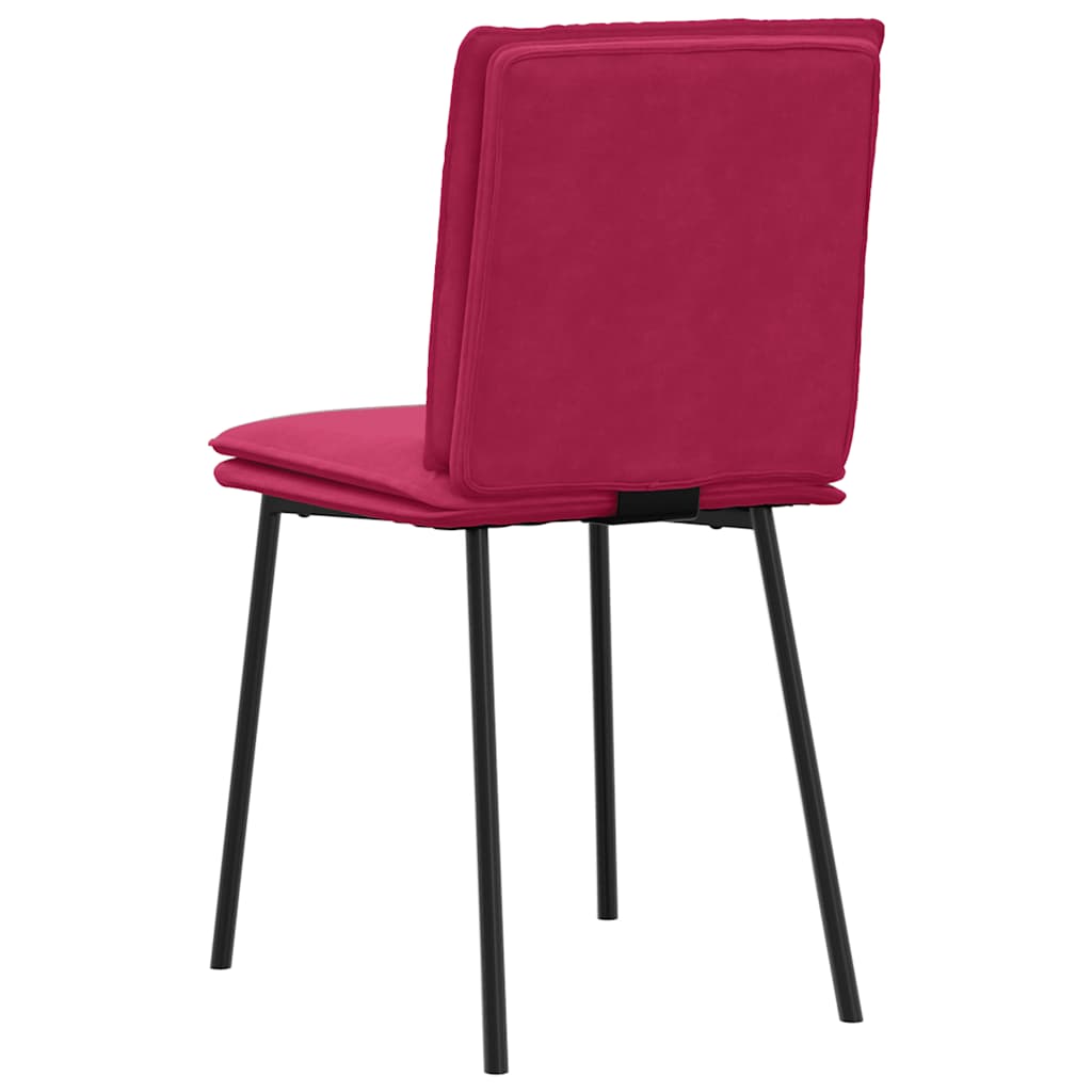 Esszimmerstühle 2 Stk. Weinrot Samt