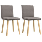 Esszimmerstühle 2 Stk. Taupe Stoff