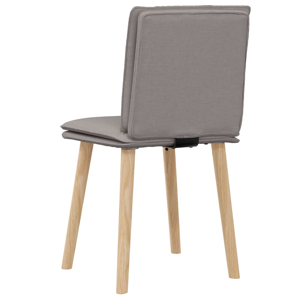 Esszimmerstühle 2 Stk. Taupe Stoff