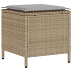 6-tlg. Garten-Sofagarnitur mit Kissen Beige Poly Rattan