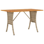 6-tlg. Garten-Sofagarnitur mit Kissen Beige Poly Rattan