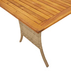6-tlg. Garten-Sofagarnitur mit Kissen Beige Poly Rattan