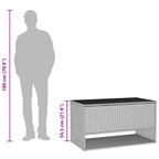 Outdoor-Kissenbox Braun 100x55x55,5 cm Poly Rattan