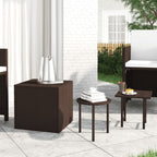 Garten-Beistelltische 3 Stk. Braun Poly Rattan