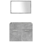 5-tlg. Badmöbel-Set Betongrau Holzwerkstoff