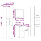 4-tlg. Badmöbel-Set Sonoma-Eiche Holzwerkstoff