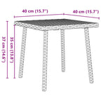 Garten-Couchtisch Rechteckig Beige 40x40x37 cm Poly Rattan