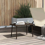 Garten-Couchtisch Rechteckig Braun 60x40x37 cm Poly Rattan