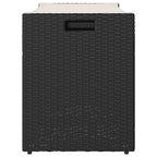 Outdoor-Sitzbank mit Stauraum und Kissen Schwarz 100 cm