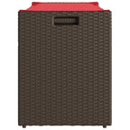 Outdoor-Sitzbank mit Stauraum und Kissen Braun 100 cm