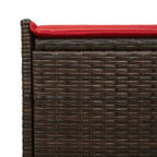 Outdoor-Sitzbank mit Stauraum und Kissen Braun 100 cm
