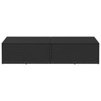 Garten-Auflagenbox Schwarz 220x50x58 cm Poly Rattan
