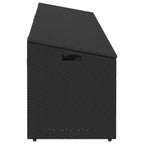 Garten-Auflagenbox Schwarz 220x50x58 cm Poly Rattan