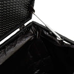 Garten-Auflagenbox Schwarz 220x50x58 cm Poly Rattan