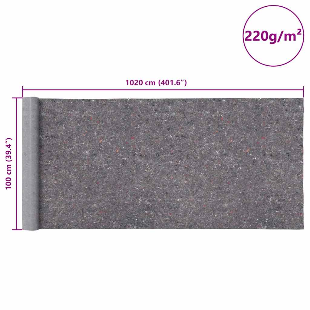 Rutschfestes Malervlies 10 m 220 g/m² Grau