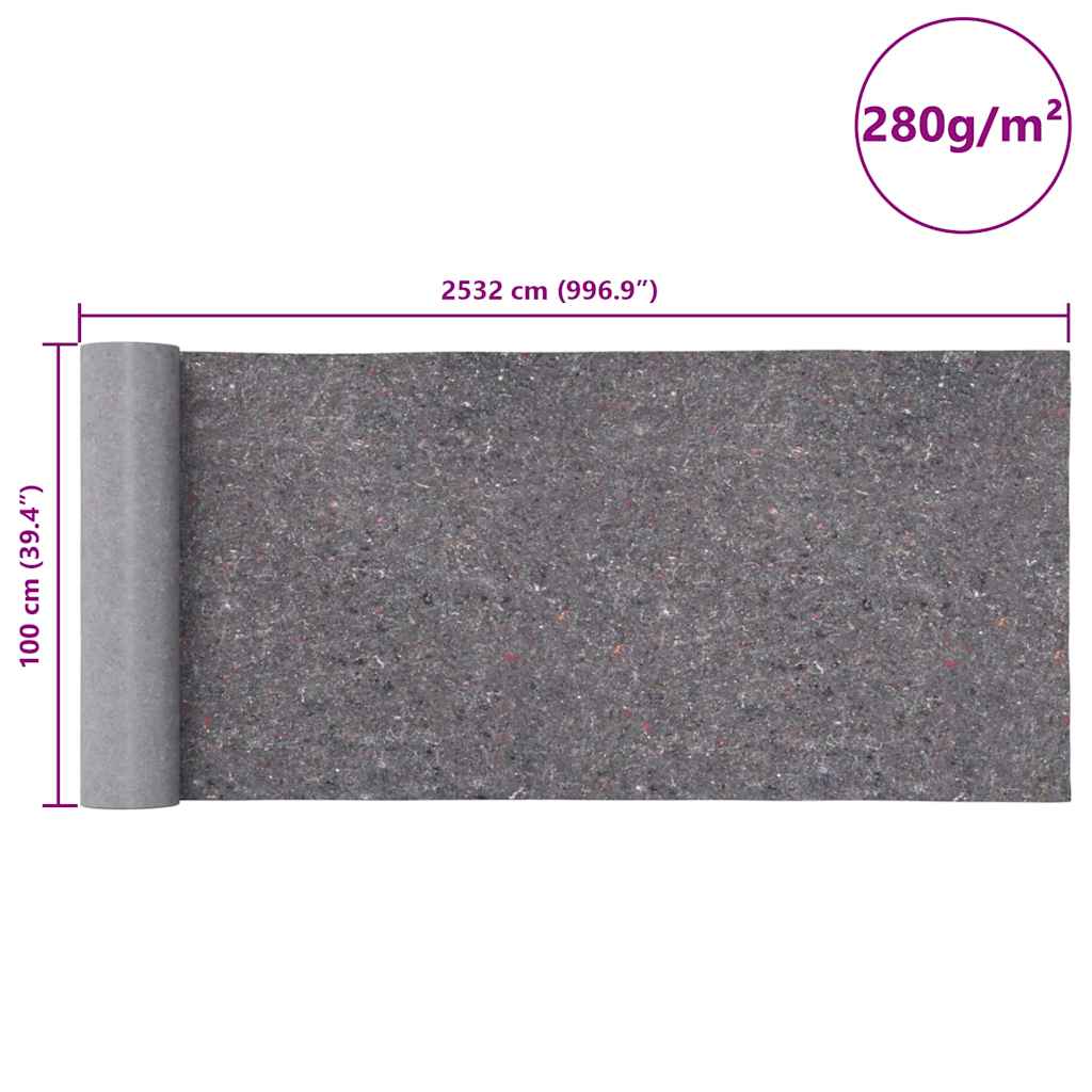 Rutschfestes Malervlies 25 m 280 g/m² Grau