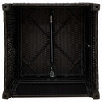 Gartensessel mit Beistelltisch Verstellbar Schwarz Poly Rattan
