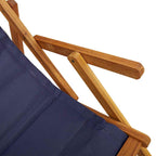 Klappstuhl mit Armlehnen Blaues Akazienholz & Textilene