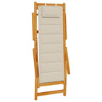 Klappstuhl mit Armlehnen Taupe Akazienholz & Textilene