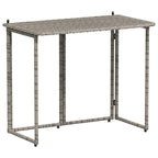 Gartentisch Klappbar Grau 90x51x75 cm Poly Rattan