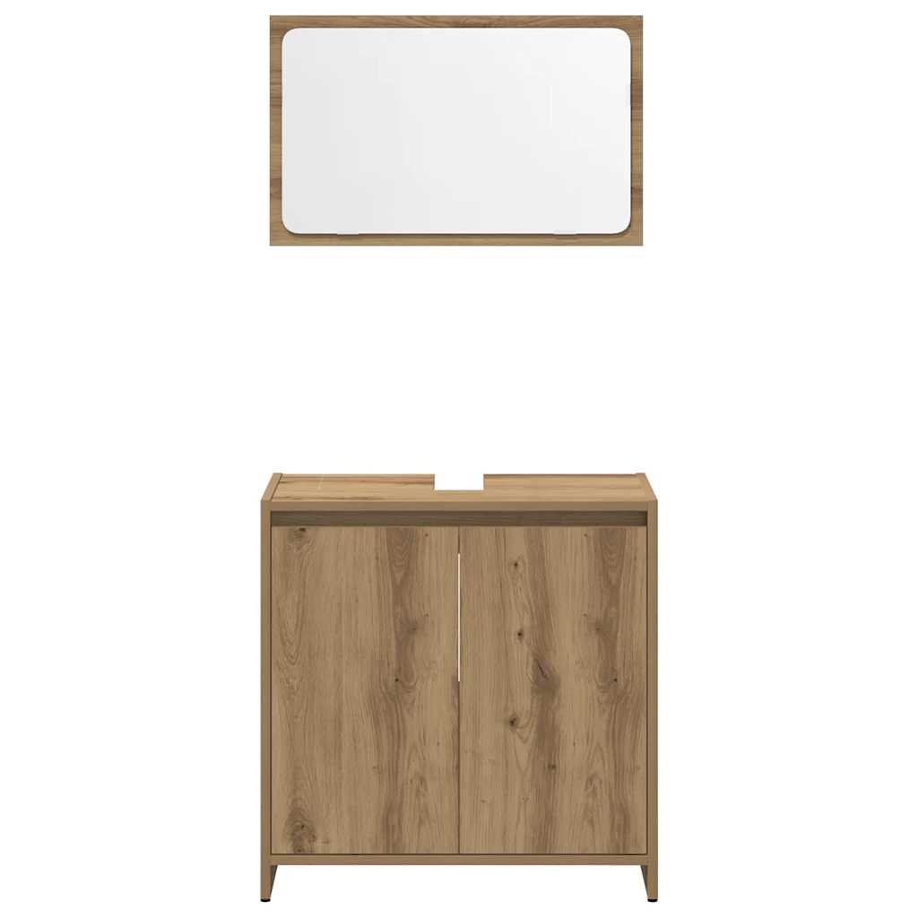 4-tlg. Badmöbel-Set Artisan-Eiche Holzwerkstoff
