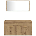 4-tlg. Badmöbel-Set Artisan-Eiche Holzwerkstoff