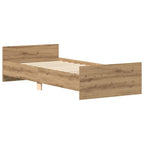 Bettgestell ohne Matratze Artisan-Eiche 100x200cm Holzwerkstoff