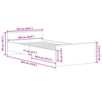 Bettgestell ohne Matratze Artisan-Eiche 100x200cm Holzwerkstoff