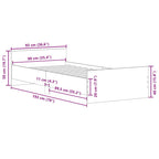 Bettgestell ohne Matratze Artisan-Eiche 90x190cm Holzwerkstoff