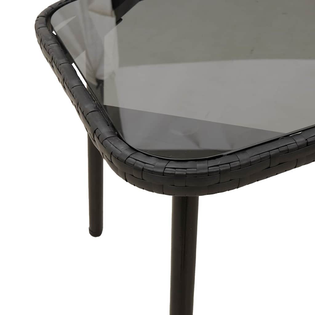 Garten Essgruppe mit Kissen 2 pcs Schwarz Poly-Rattan