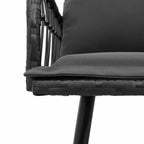 Gartensofa-set 2 pcs Schwarz Poly-Rattan