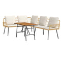 Gartensofa-set 2 pcs Beige Poly-Rattan