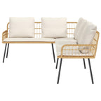 Gartensofa-set 2 pcs Beige Poly-Rattan