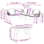 Gartensofa-set 2 pcs Beige Poly-Rattan
