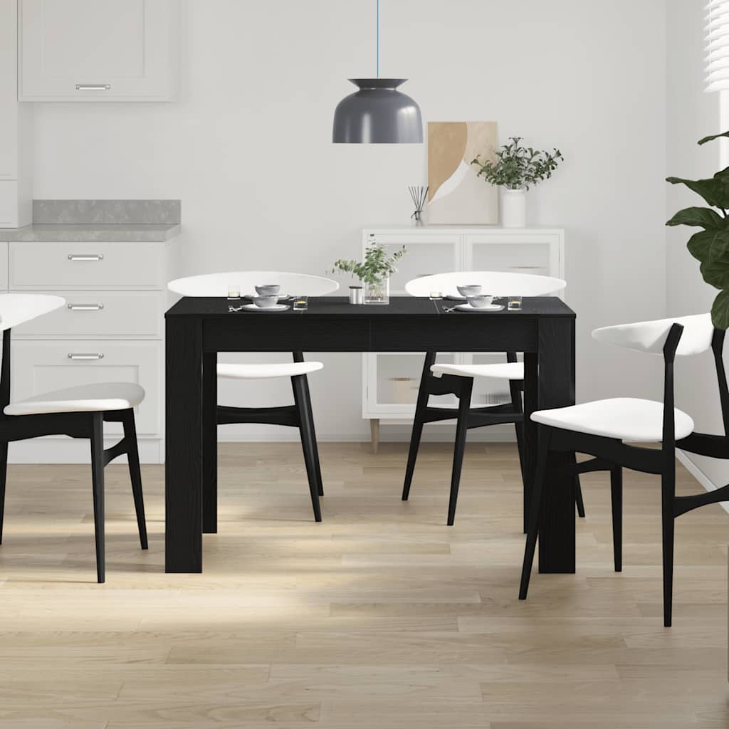 Esstisch Schwarz Eichen-Optik 120x60x76 cm Holzwerkstoff