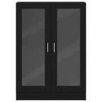 Bücherschrank Schwarz Eichen-Optik 82,5x30,5x115 cm