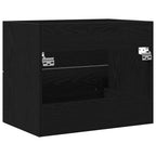 Waschbeckenunterschrank Schwarz Eichen-Optik 60x38,5x48 cm