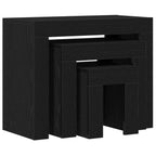 Satztische 3 pcs Schwarz Eichen-Optik Holzwerkstoff